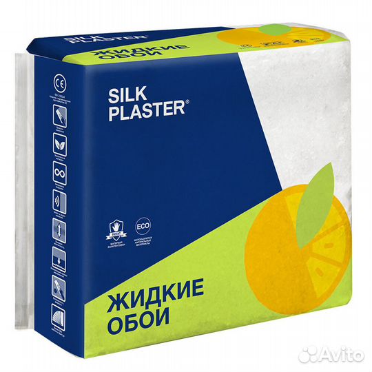 Жидкие обои Silk Plaster Стандарт 011 белые 0,826