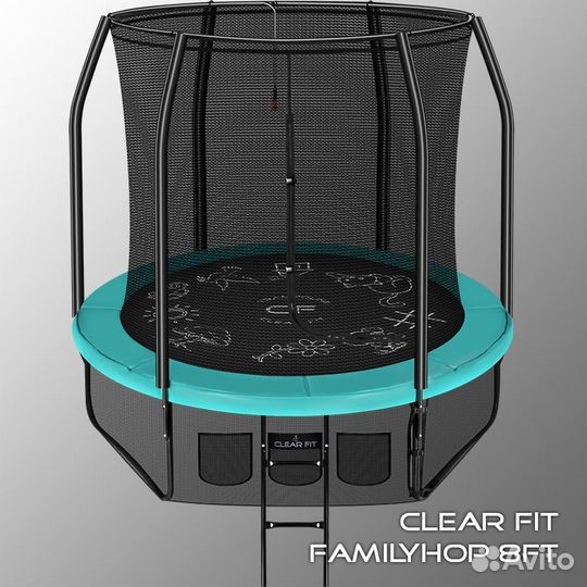 Батут Clear Fit FamilyHop 8Ft