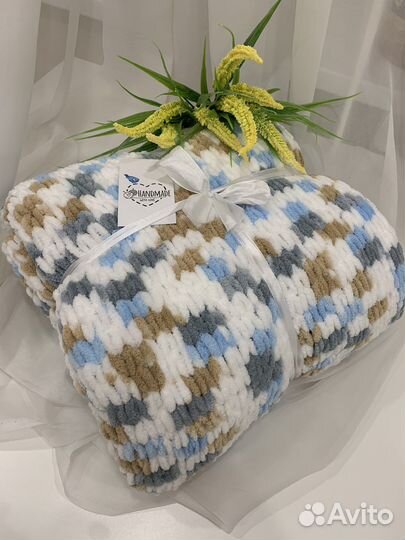 Плед вязаный