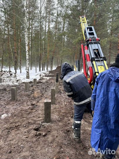 Забивные сваи с монтажом