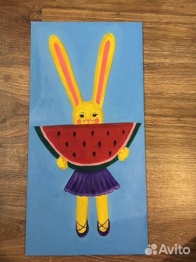 Картина в детскую «Зайка балерина»