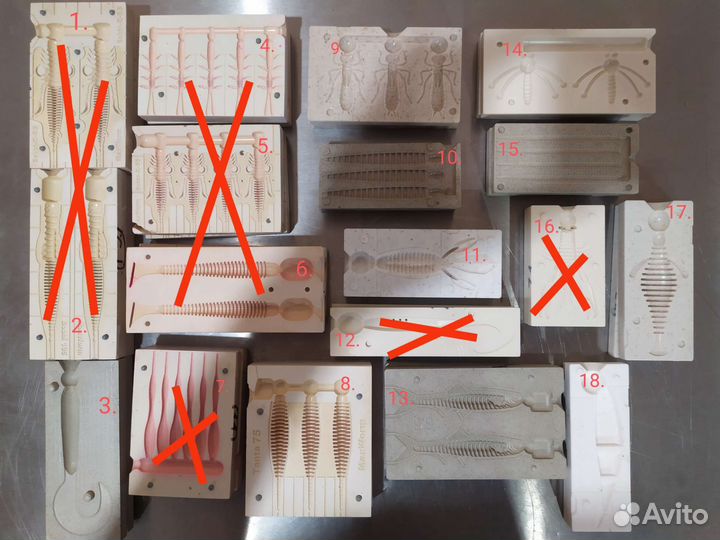 Формы для литья приманок до 5