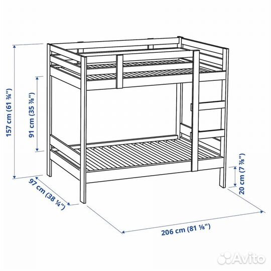 Двухъярусная кровать IKEA