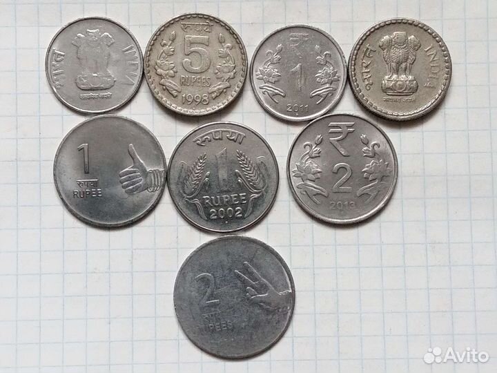 Набор монет Индии