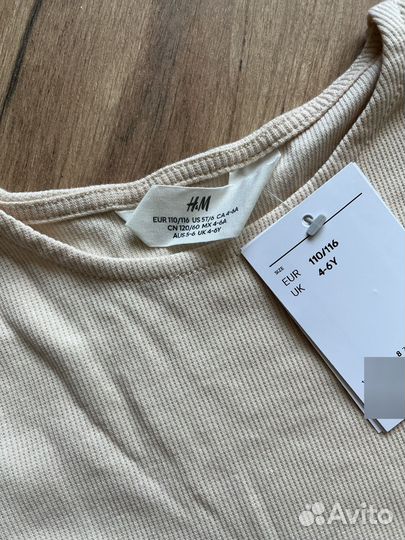 Платье H&M на девочку 4-6лет (110-116) новое