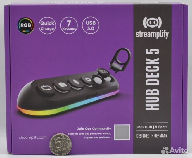 USB хаб на 5 портов Streamplify HUB deck 5