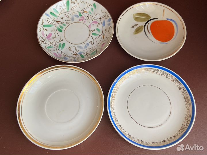 Блюдца чайные кофейные фарфор СССР