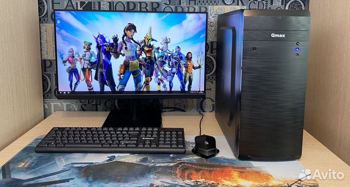 Игровой пк i3/gtx1050Ti-4gb/8gb/ssd128+1Tb + 24дюй