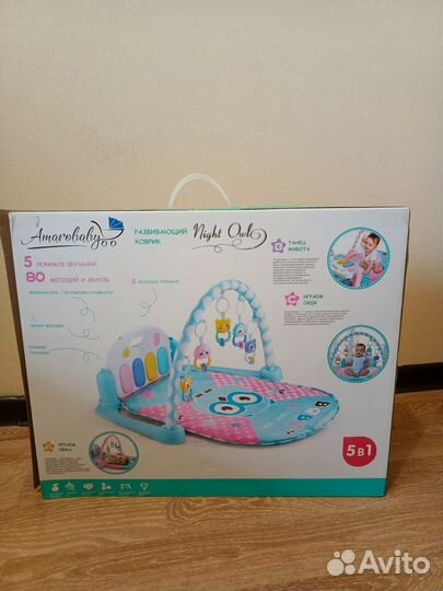 Развивающий коврик с пианино и игрушками