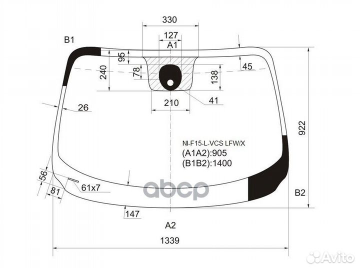Стекло лобовое + дд (Английская сборка) nissan