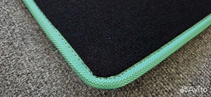 Автоковрики для ваз 2101-2107, чёрн. зелен