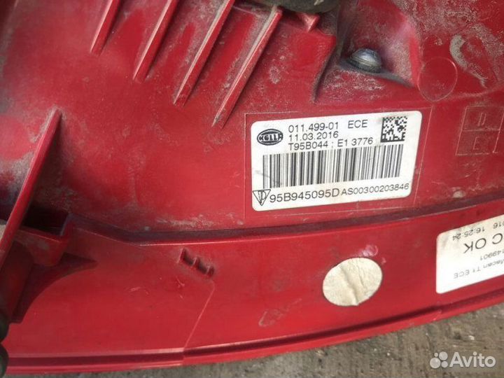 Фонарь наружный задний Porsche Macan