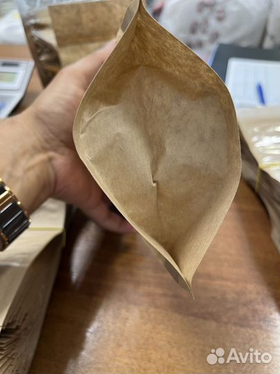 Крафт пакеты дой пак с окном 150:240:45 окно 80 мм