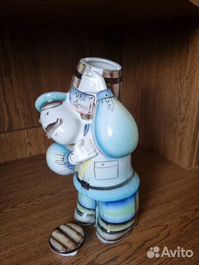 Штоф-Бутылка фарфор Семикаракорск ручная работа