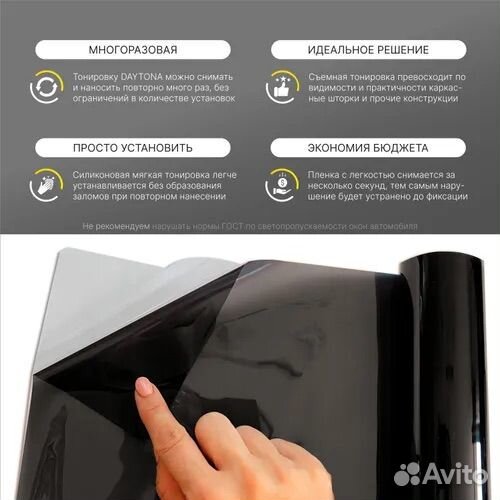 Сьемная тонировка 15% и 35%