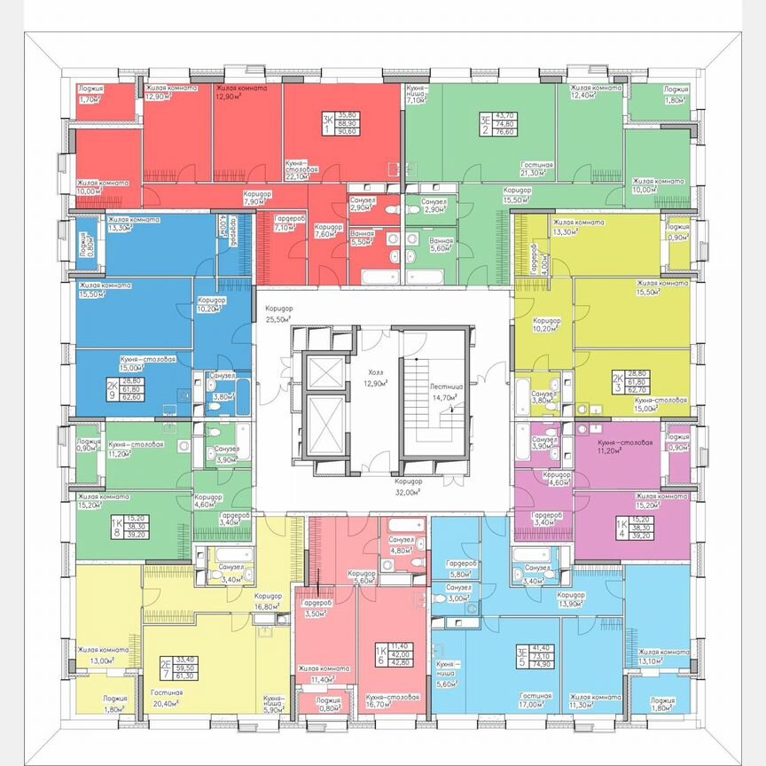 1-к. квартира, 38,3 м², 11/17 эт.