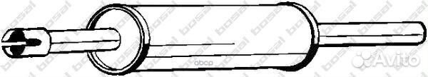 Глушитель центральный VW golf 91-93 233303 Bosal
