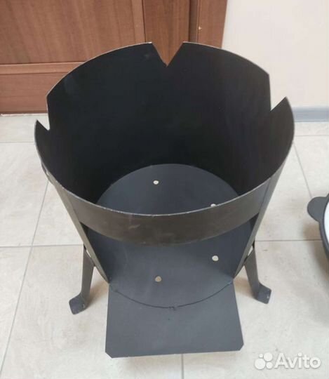 Казан чугунный 22 литра с печкой