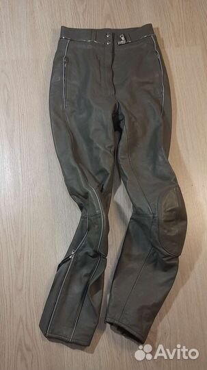 Мотобрюки кожаные женские