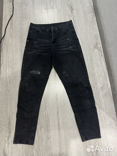 Черные утепленные брюки