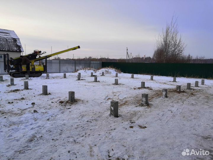 Сваи железобетонные с монтажом