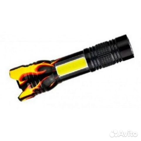 Фонарик металлический YYC-821M Zoom, Cob, Micro Us