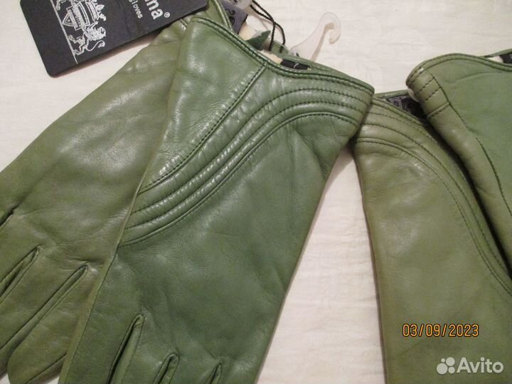 Перчатки женские из натуральной кожи, новые