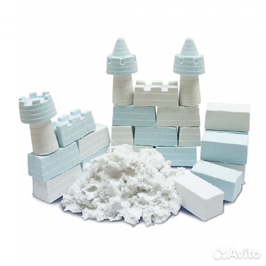 Новый кинетический песок с контейнером (светится)