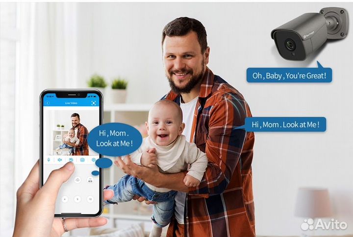 IP-камера Techage 5 Мп, 4K, POE Новая Гарантия