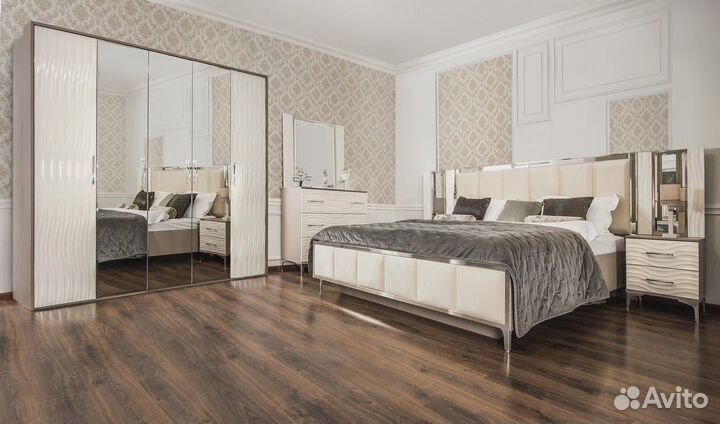 Спальня Gravita 5-ств белый глянец (сп м1800х2000)