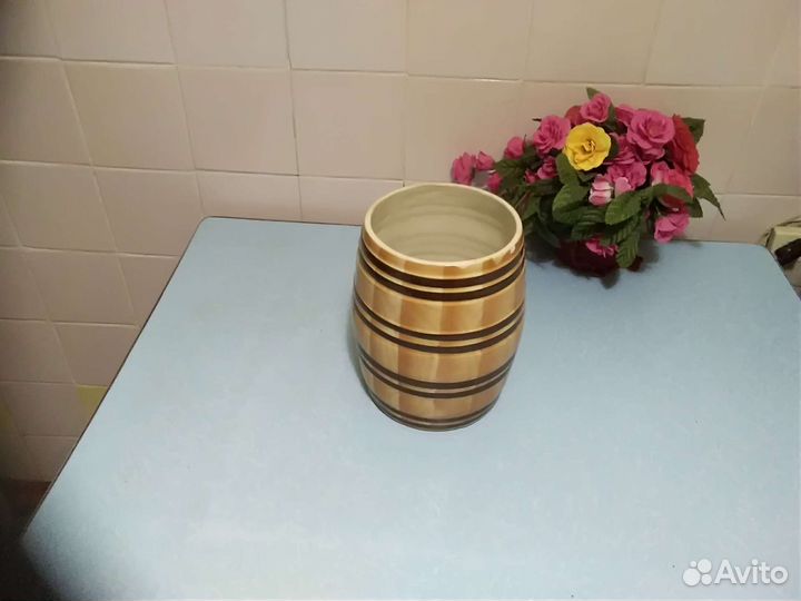 Шинковка для капусты деревянная и боченок СССР