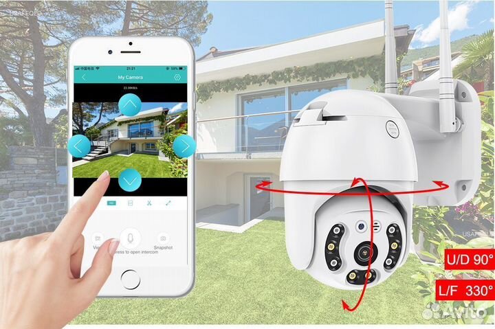 Видеонаблюдение 4G поворотная камера 3мп 5мп Уличн