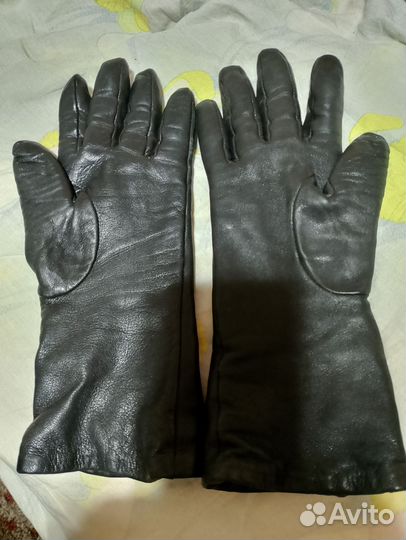 Перчатки женские кожа