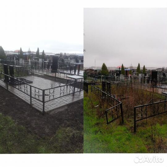 Уборка покраска благоустройства могил