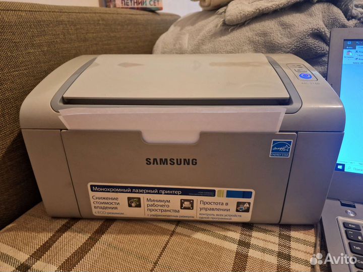 Принтер лазерный Samsung ML-2160, ч/б, A4, серый