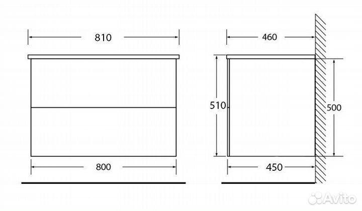 Тумба с раковиной BelBagno Kraft 80 pino pasadena