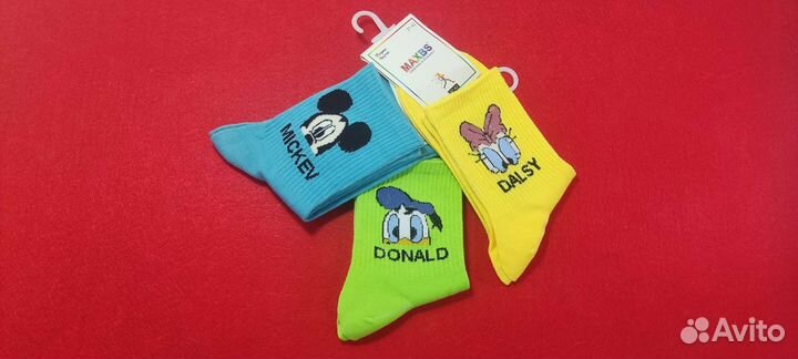 Модные стильные крутые цветные носки Disney