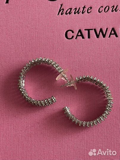 Серьги кольца крупные