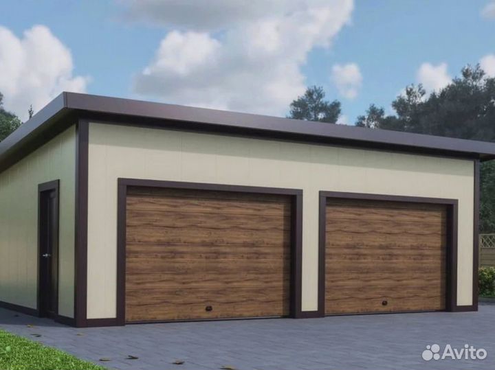 Капитальный гараж из газоблока с электрикой