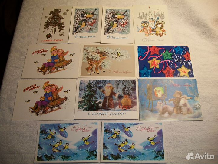 Открытки новогодние СССР