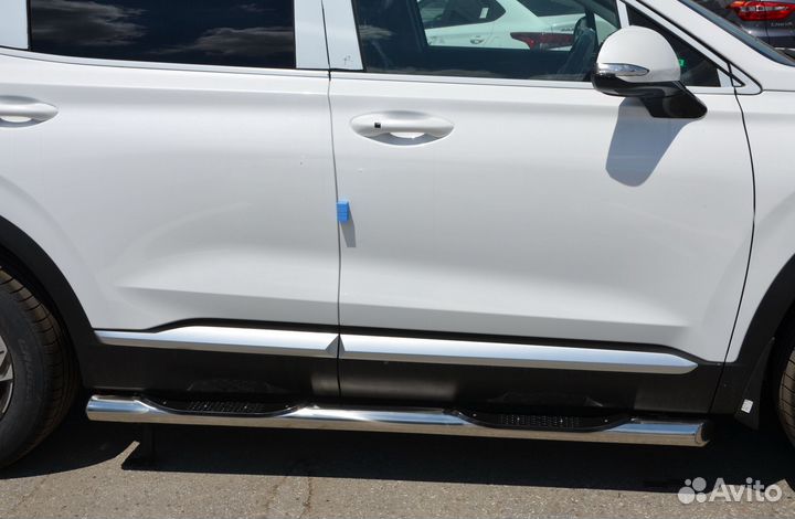Защита порогов Hyundai Santa Fe 2021