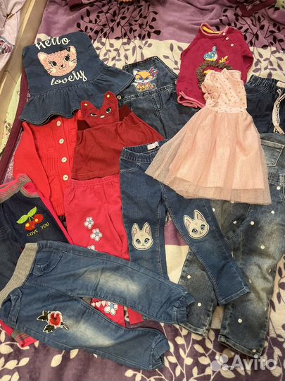 Вещи пакетом на девочку 92 98