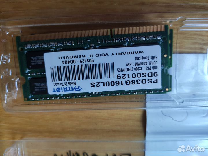 Ddr3l 1600 sodimm 8gb