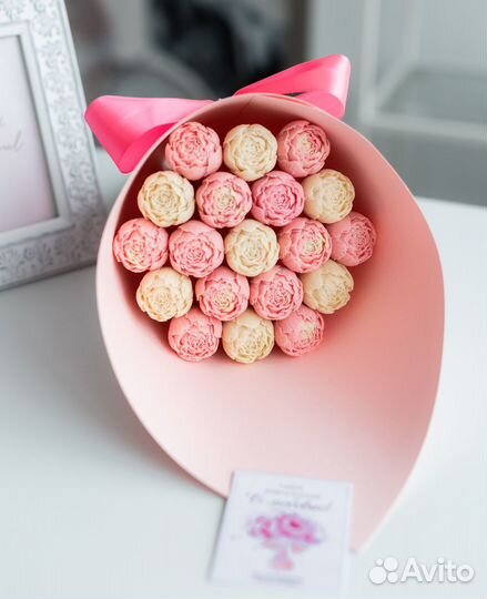 Сладкие букеты из шоколадных пионов