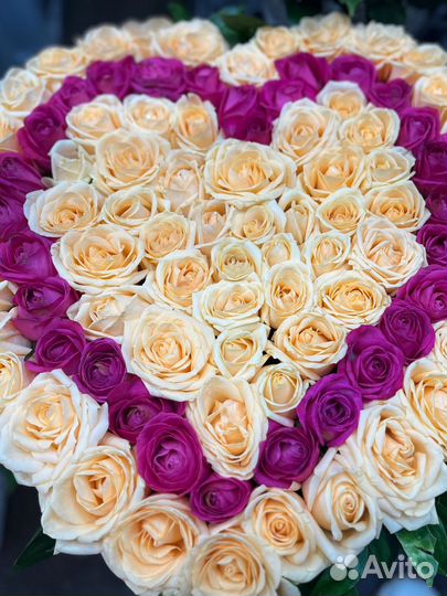 101 Роза в Корзине с Доставкой