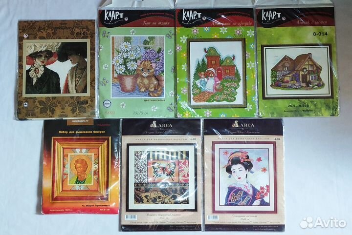 Наборы для вышивания, канва, схемы