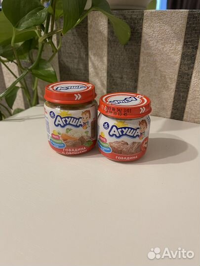 Мясные пюре агуша,тема