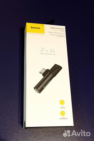 Переходник-разветвитель Baseus USB Type-C/AUX 3.5