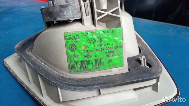 Фонарь внутренний левый renault fluence