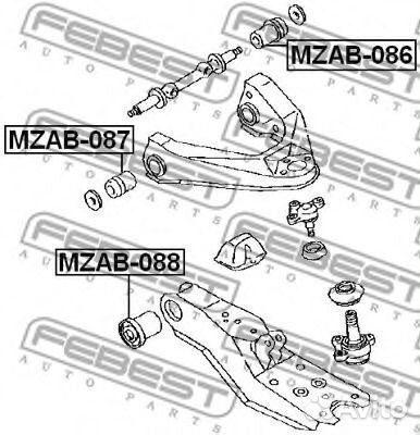 Febest mzab-088 Сайлентблок рычага переднего